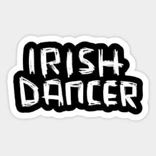 Irish Dancer in Hand Writing Sticker